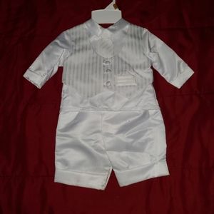 White suit/ Christening Suit for Baby Boy